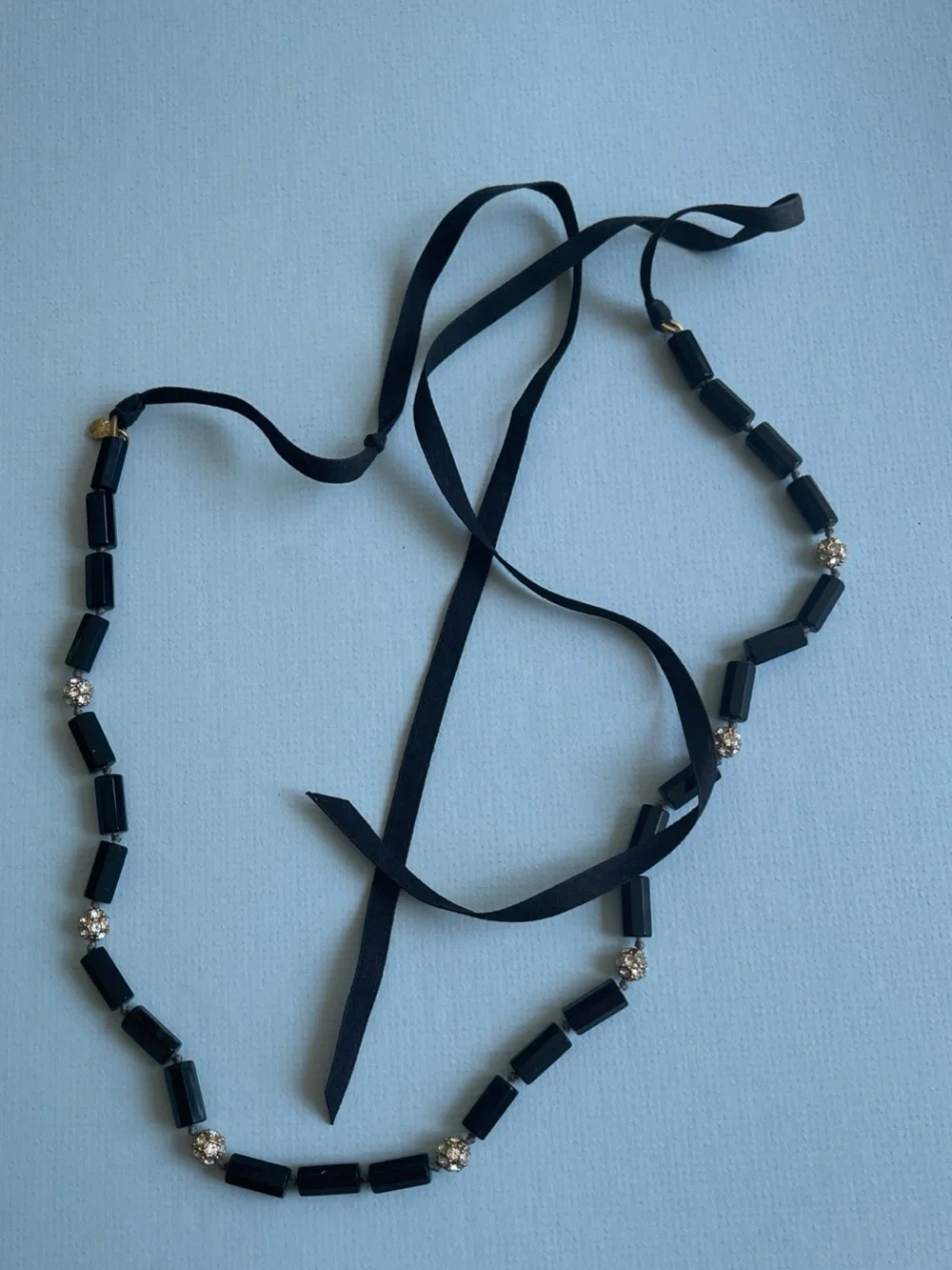 J.Crew Black Glass Bead Necklace